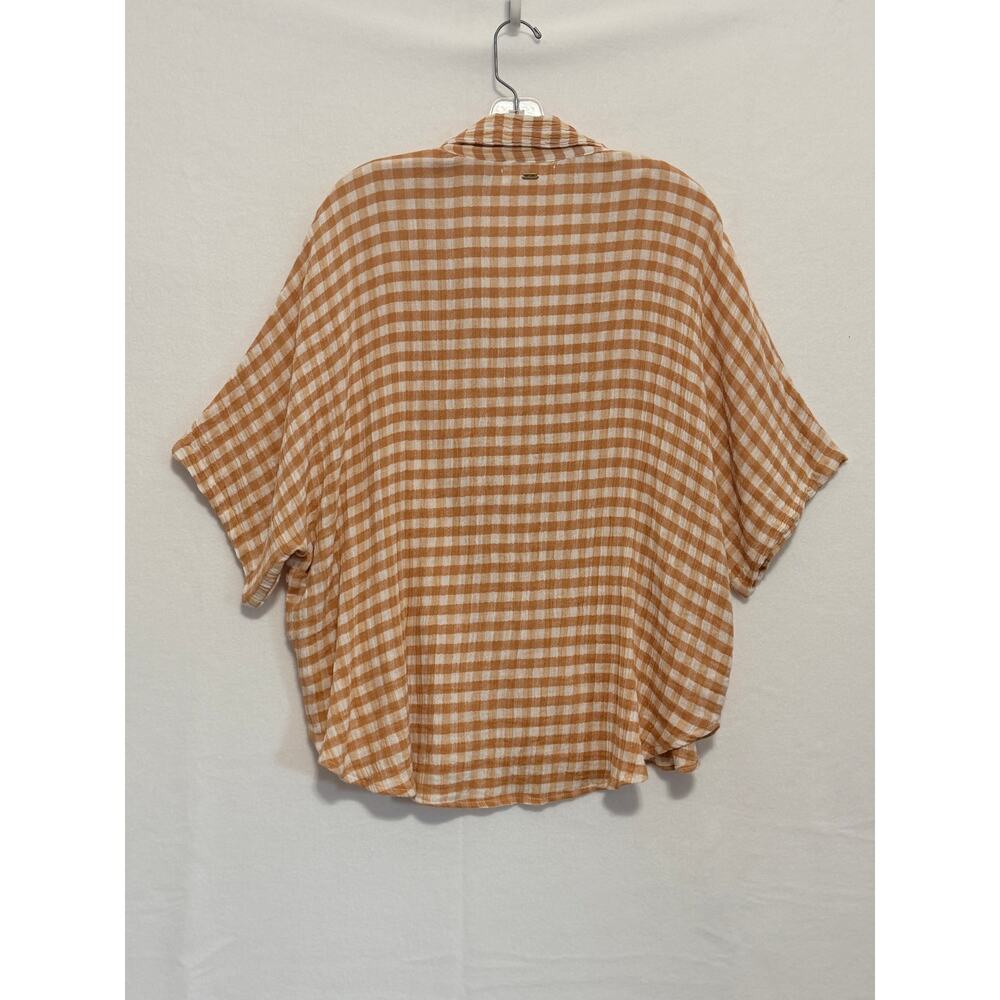 Rip Curl Premium Surf Check Shirt Short Sleeve Button Gauze Medium Beach Surf - Picture 7 of 13